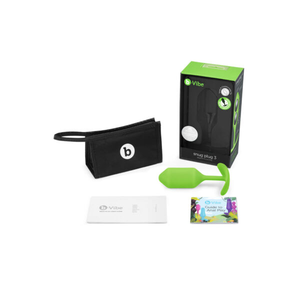 Zatyczka Analna B-Vibe 3 Kolor Zielony Limonka - obrazek 8