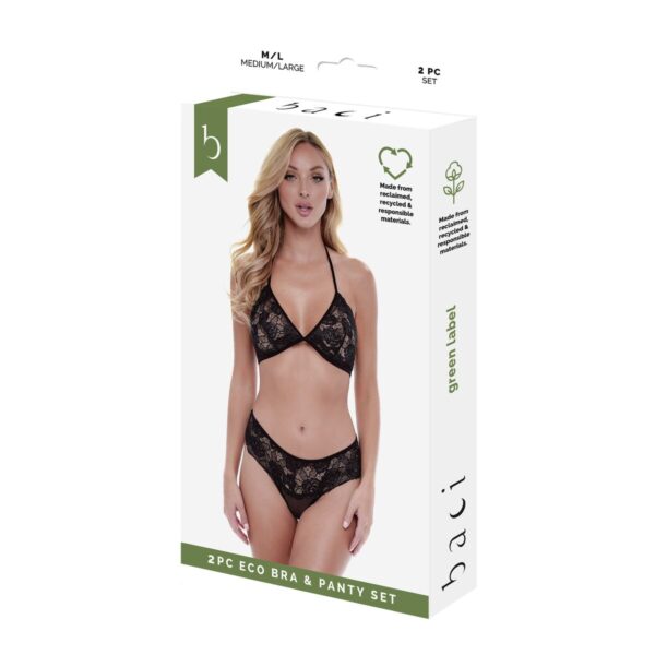 Zestaw bielizny Baci Lingerie Bra & Panty Czarny (M/L)