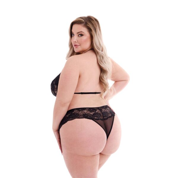 Zestaw bielizny Baci Lingerie Bra & Panty Czarny (Queen) - obrazek 5