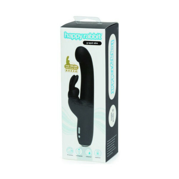 Slimline G-Spot Wibrator Króliczek Happy Rabbit G-Spot Czarny - obrazek 3