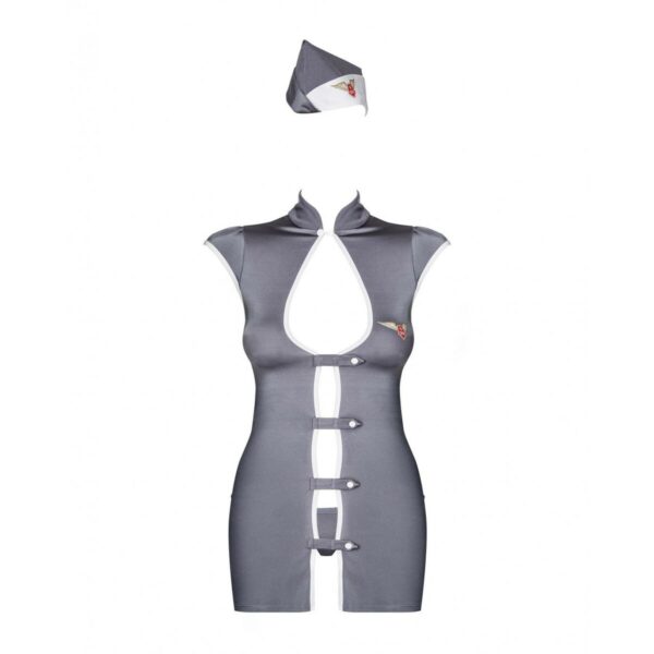 kostium stewardesa rozmiar S/M Obsessive Stewardess Szary - obrazek 4