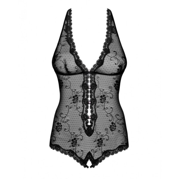trykot Obsessive Fiorenta teddy Czarny S/M - obrazek 5