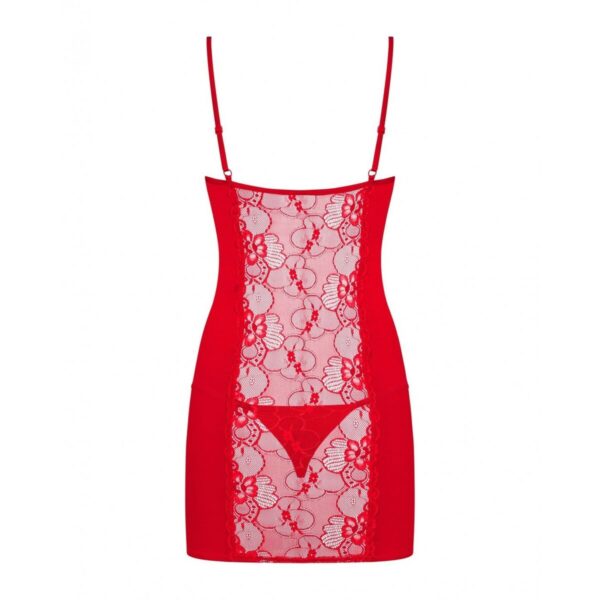 Babydoll Obsessive Heartina Czerwony S/M - obrazek 4