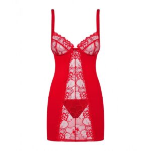 Babydoll Obsessive D605 Czerwony L/XL