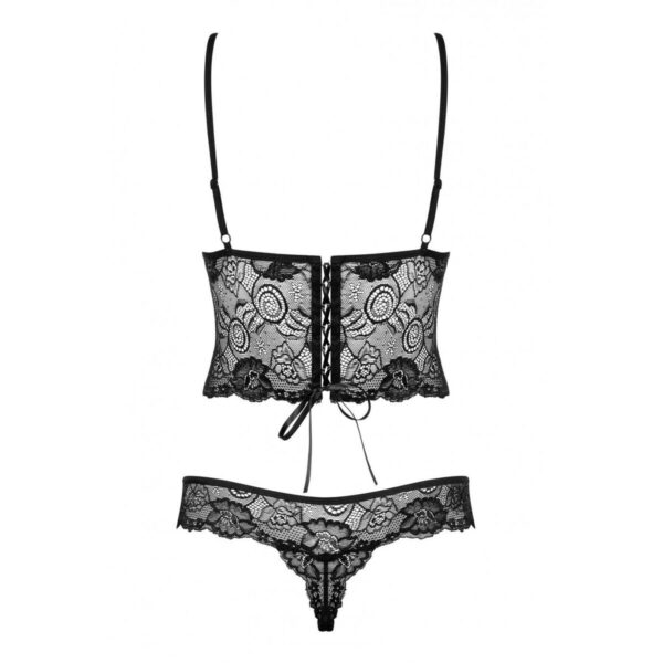 Koronkowe Body Alluria Obsessive 12844 Czarny L/XL - obrazek 4