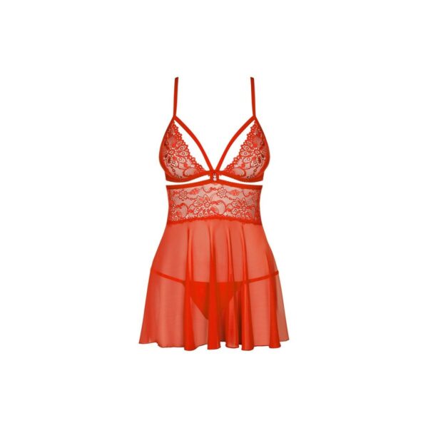 Babydoll Obsessive 838-BAB-3 Czerwony L/XL - obrazek 3