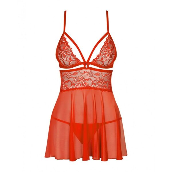 Babydoll Obsessive 838-BAB-3 Czerwony L/XL - obrazek 4