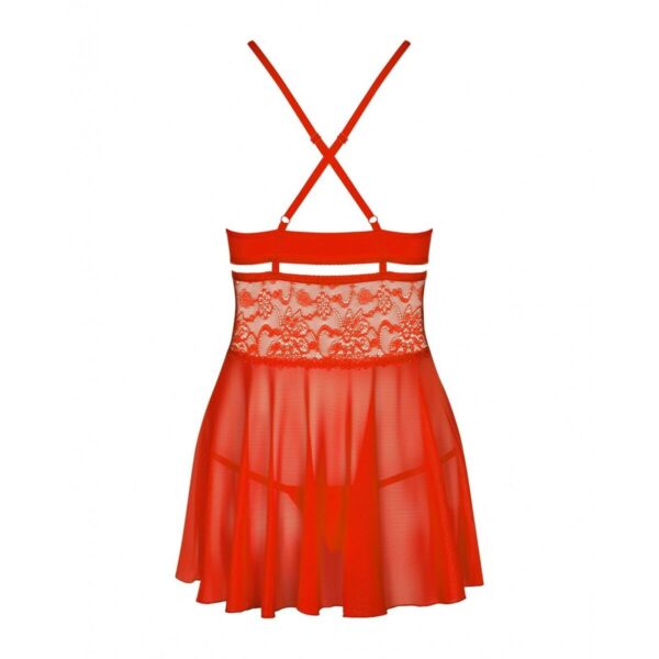 Babydoll Obsessive 838-BAB-3 Czerwony L/XL - obrazek 5