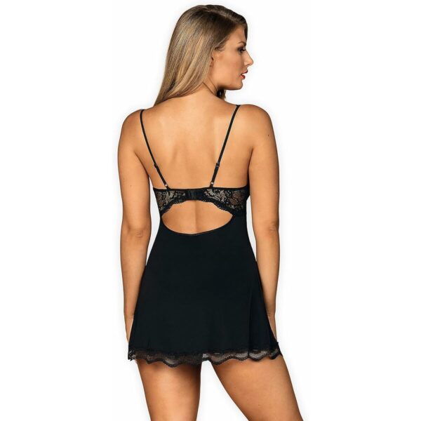 Babydoll Obsessive Luvae Czarny S/M - obrazek 4