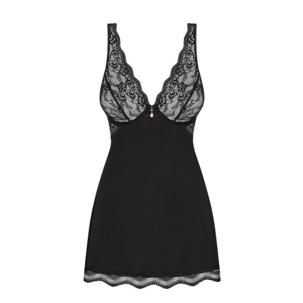 Babydoll Obsessive Luvae Czarny XXL/XXXL - obrazek 4