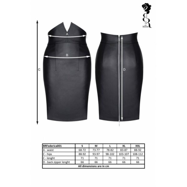 Spódnica Demoniq Czarny XL - obrazek 2