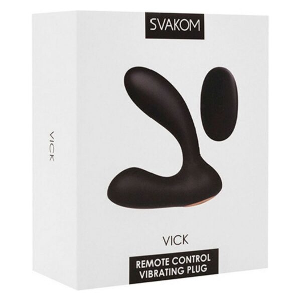 Czarny silikonowy masażer prostaty Vick Powerful Plug Svakom - obrazek 4