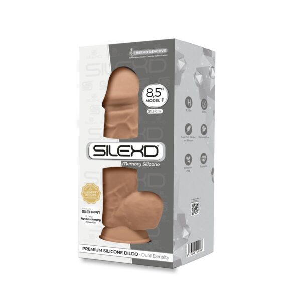 Realistyczne dildo Silexd Caramel Beżowy - obrazek 3