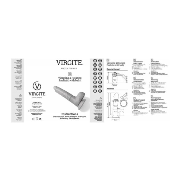 Realistyczny wibrator Virgite 19 cm - obrazek 8