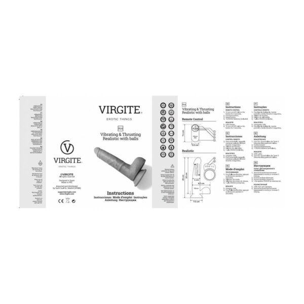 Realistyczny wibrator Virgite 23 cm - obrazek 7
