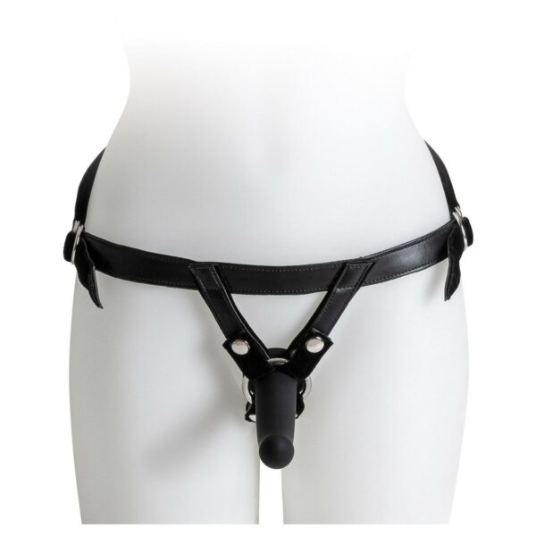 Dildo Strap-On Virgite Czarny M - obrazek 4