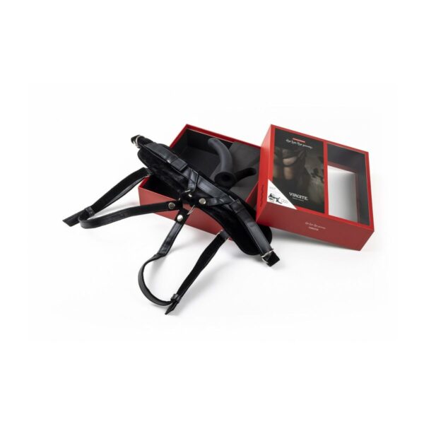Dildo Strap-On Virgite Czarny M - obrazek 7