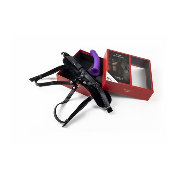 Dildo Strap-On Virgite Fioletowy L - obrazek 7