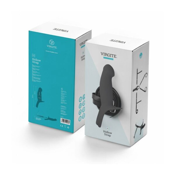 Dildo Strap-On Virgite Czarny S - obrazek 3