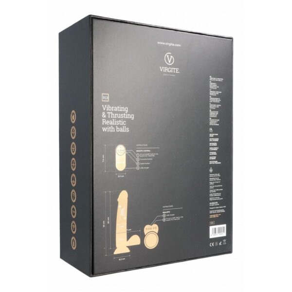 Realistyczne dildo Virgite R13 Czarny 20 cm - obrazek 4