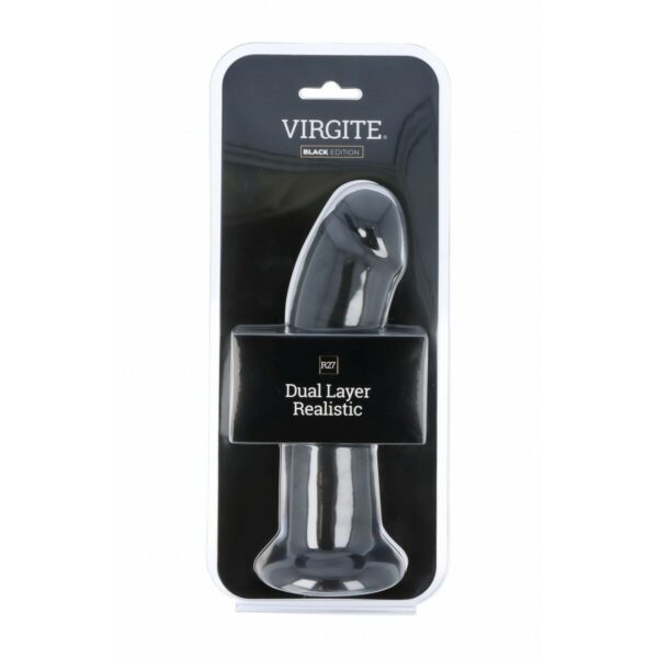 Realistyczne dildo Virgite R27 Czarny 21 cm - obrazek 2