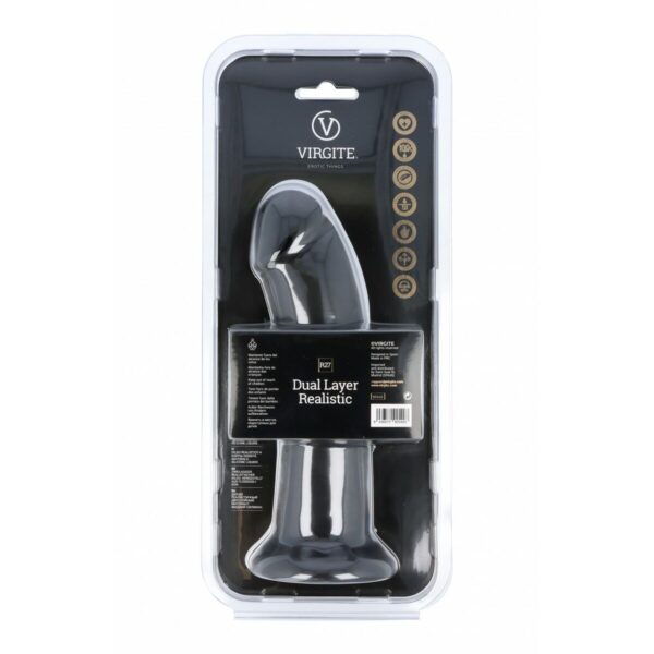 Realistyczne dildo Virgite R27 Czarny 21 cm - obrazek 3