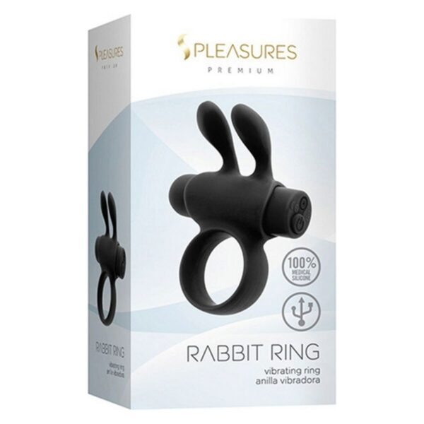 Pierścień Erekcyjny Trójpak S Pleasures Rabbit Czarny - obrazek 2