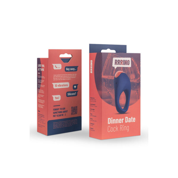 Pierścień Erekcyjny Trójpak FeelzToys RRRING Dinner Date Wibrator (30 mm) - obrazek 2