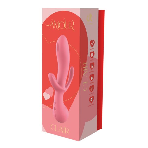 Klasyczny wibrator Dream Toys Amour Triple Pleasure Różowy - obrazek 7