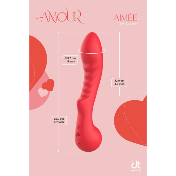 Klasyczny wibrator Dream Toys Amour Flexible G-Spot Czerwony - obrazek 5