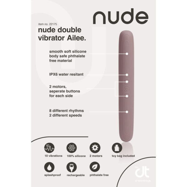 Wibrator Dream Toys Nude Fioletowy - obrazek 4