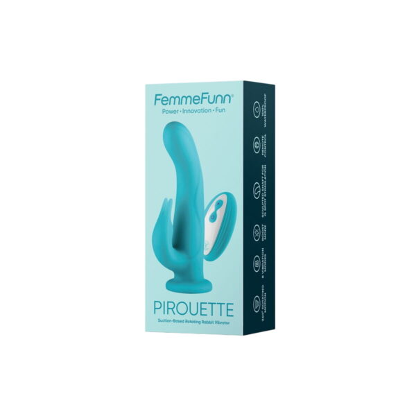 Wibrator Podwójnej Stymulacji FemmeFunn Pirouette Turkusowy - obrazek 5
