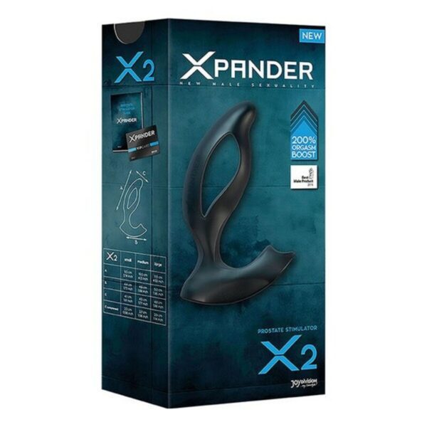 Czarny silikonowy masażer prostaty Xpander X2 Joydivision 5152720000 (9,5 cm) Czarny - obrazek 2