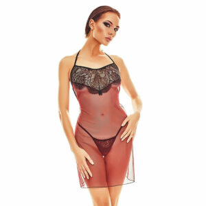 Babydoll Anaïs Czarny/Czerwony Czerwony/Czarny (XXL/XXXL)